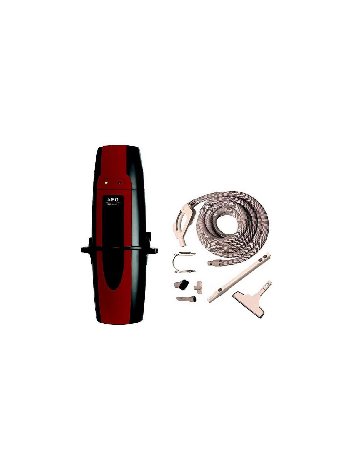 Pack centrale AEG Confort ZCV860 avec flexible variateur et set nettoyage