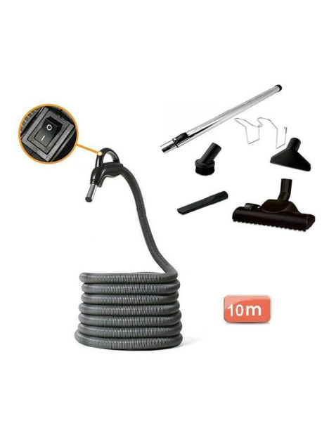 Set de nettoyage et flexible 10 m avec inter