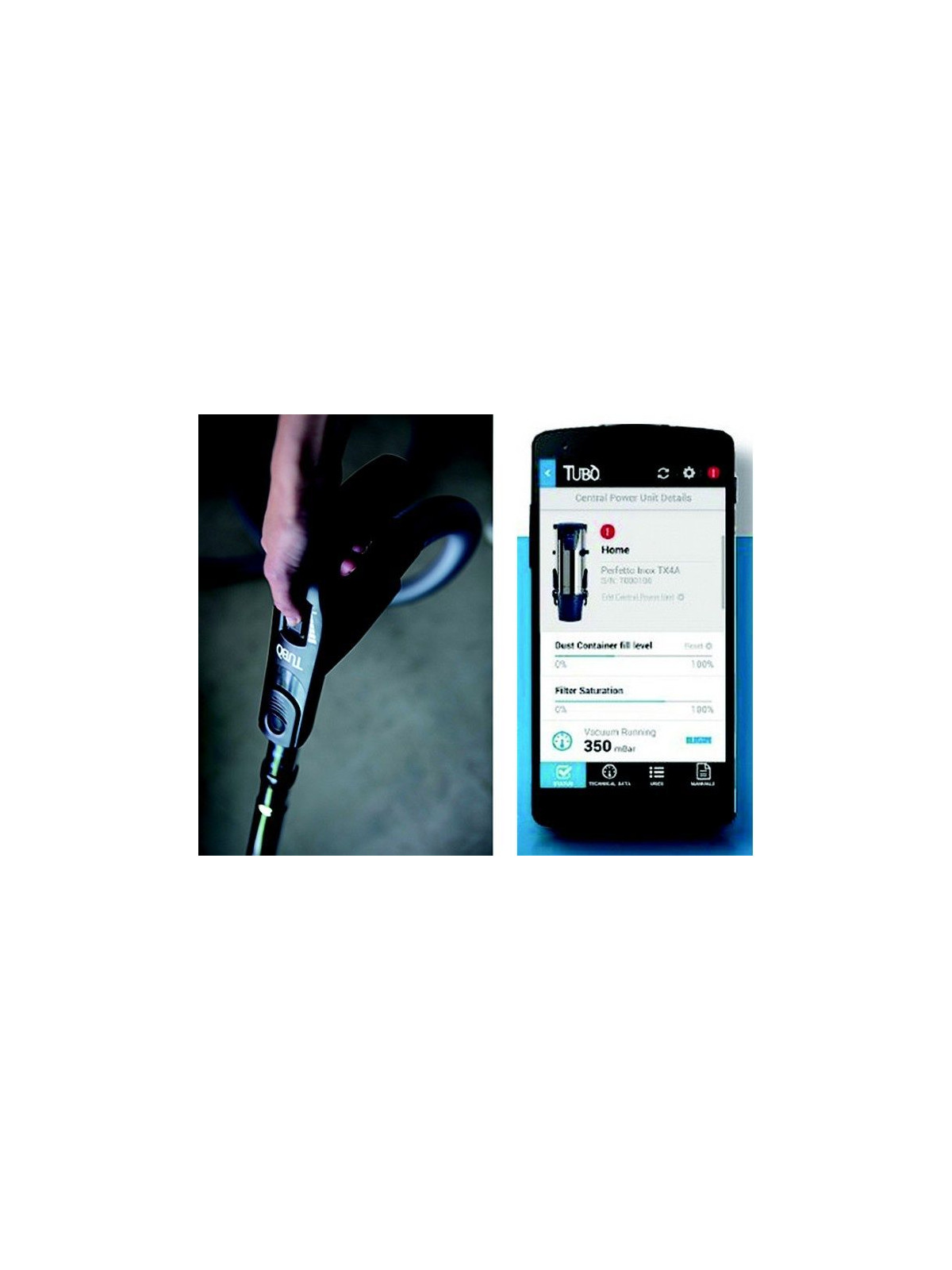 Détail du flexible Power Control et Tubolink Aertecnica