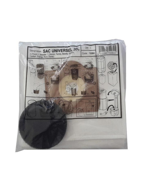 Sac 30 litres Aldes avec Axpir - Dyvac - C.Cleaner - C. Booster