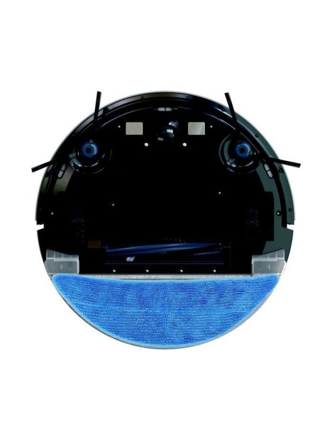 Dessous du ROBO Tubo équipé du bac de lavage avec l'éponge microfibre 