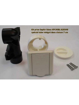 Kit prise carrée blanche D40 620349 Saphir Unelvent