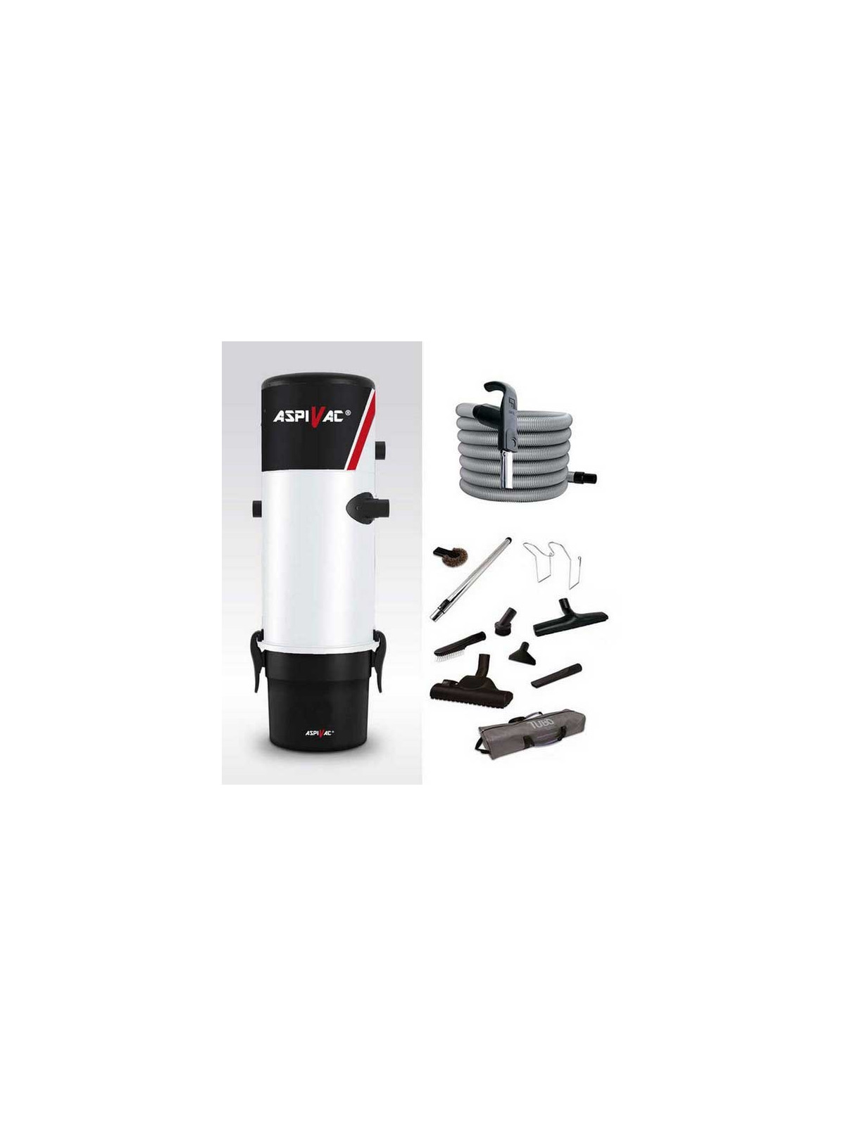 Pack centrale ASPIVAC 411 avec flexible variateur et set nettoyage