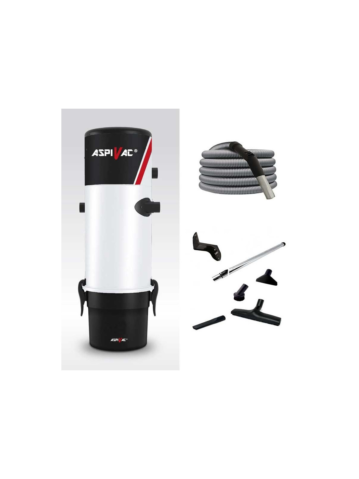 Pack centrale ASPIVAC 411 avec flexible 9 m et set nettoyage